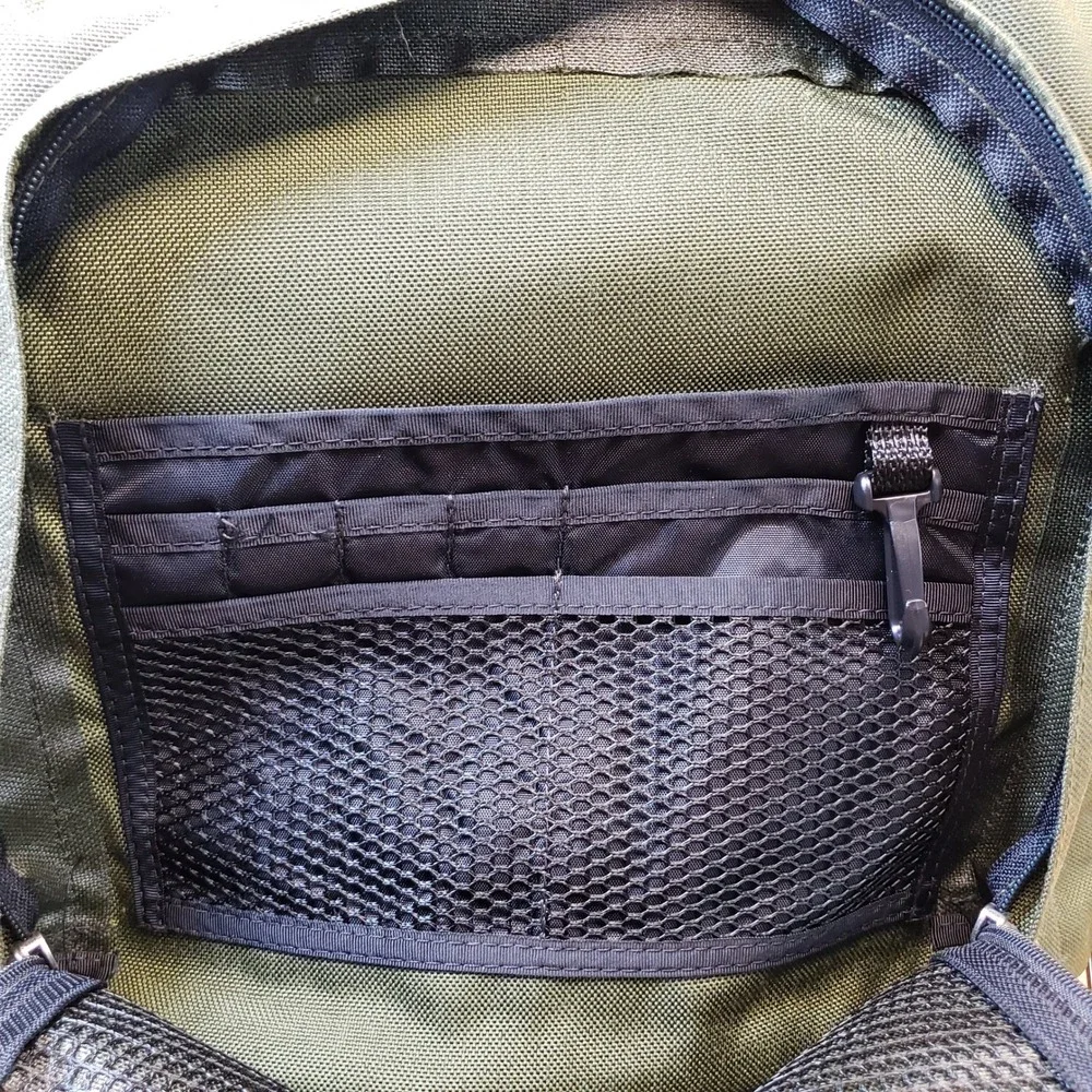 West Ridge Designs Leather Bottom Backpack Olive Green Canvas Granola Gorpcore